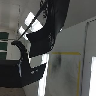 2015 Challenger parts painted. Straight out the gun. We also had the '79 Trans Am bumper in there as well.  #sikkens #theshop #collisionrepair  #classiccollisionrepair